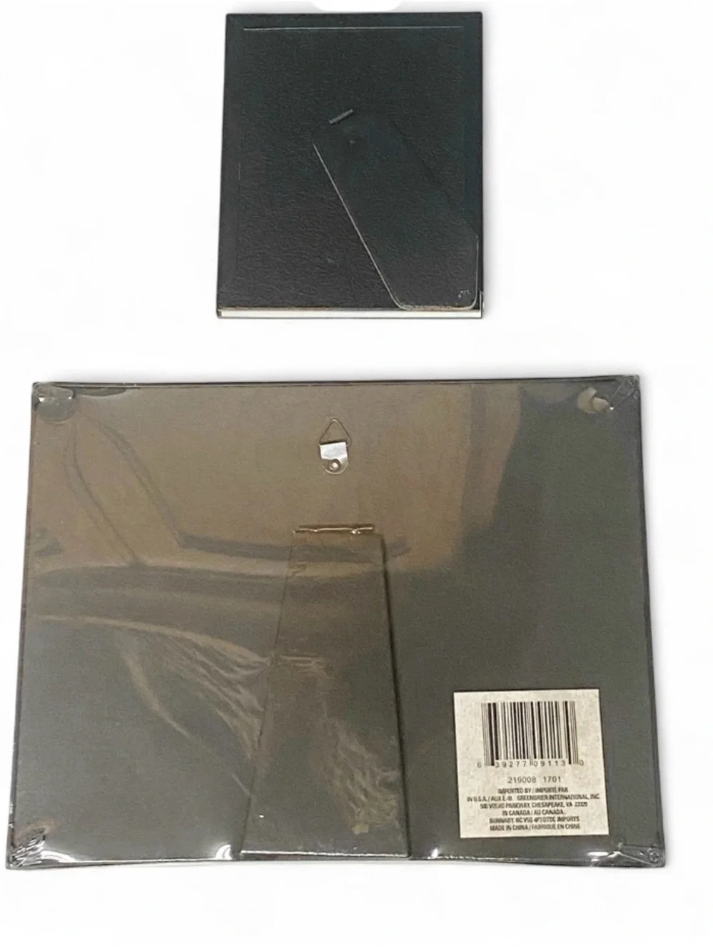 Graduation Picture Frames Set of 2 Black Silver Grad 2x3 & 4x6 Photos
